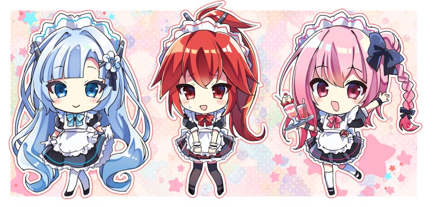 cul, whitecul, and rosa (vocaloid and 2 more) drawn by gothloli_dokuro
