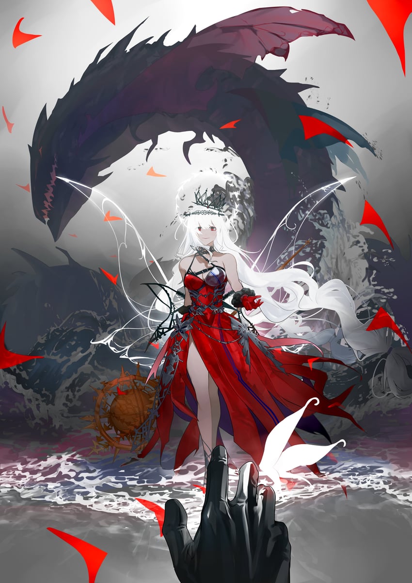 doctor, skadi, skadi the corrupting heart, and skadi's seaborn (arknights) drawn by furiwo