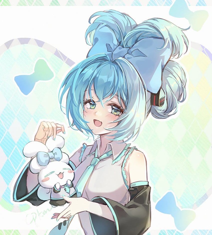 hatsune miku, cinnamoroll, and cinnamiku (vocaloid and 2 more) drawn by cat_princess