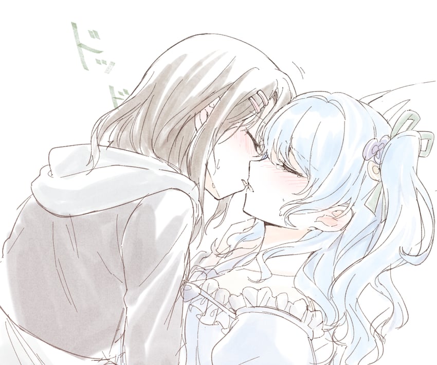 okusawa misaki and matsubara kanon (bang dream!) drawn by opi
