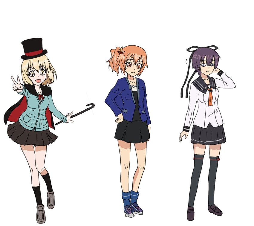 yuzumoto hitomi, hondo kaede, kita kabayo, takami yuu, asai ayaka, and 1 more (girls und panzer and 1 more) drawn by gupfanprojekt