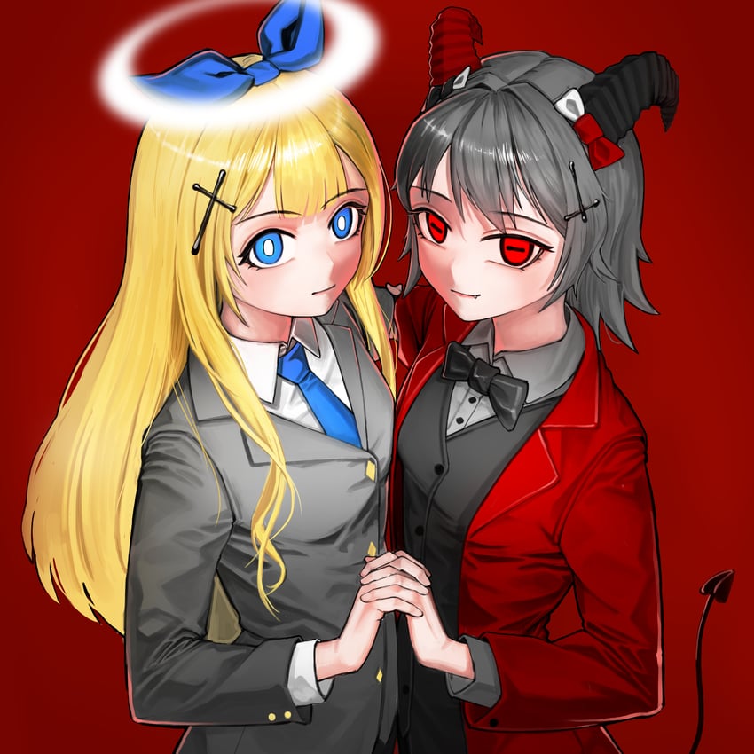 akuma and tenshi (aiobahn and 1 more) drawn by fallencoffee