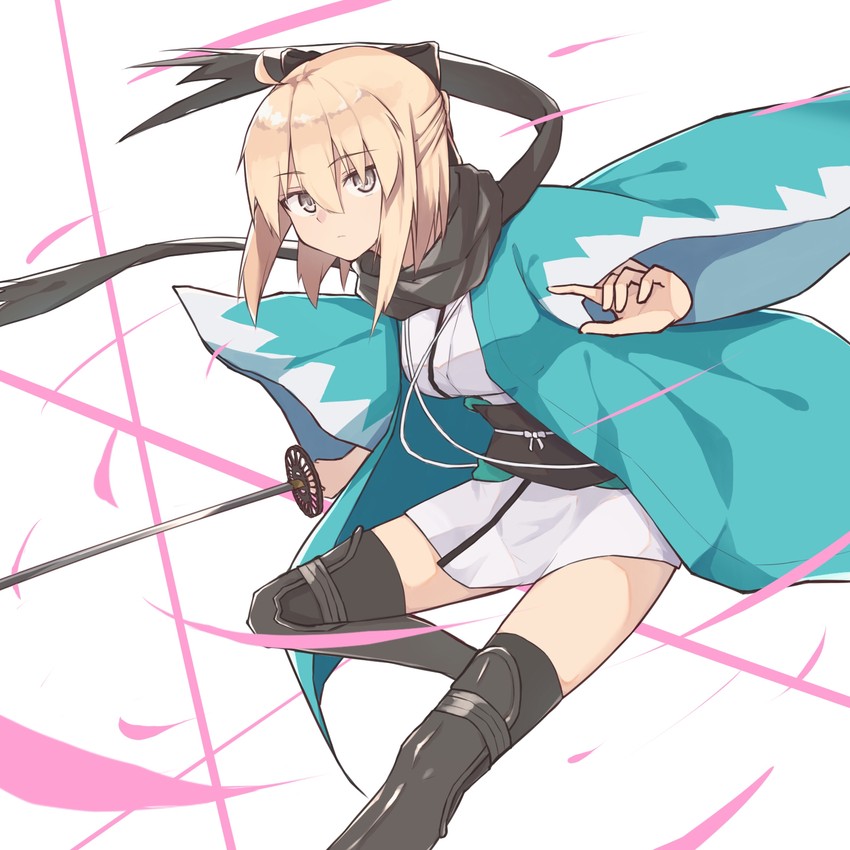 okita souji (fate and 2 more) drawn by asashin_(asn)