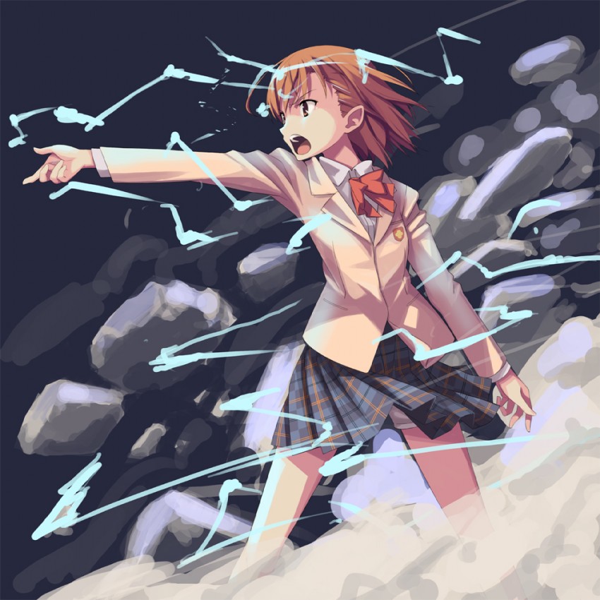misaka mikoto (toaru majutsu no index and 1 more) drawn by baakurou