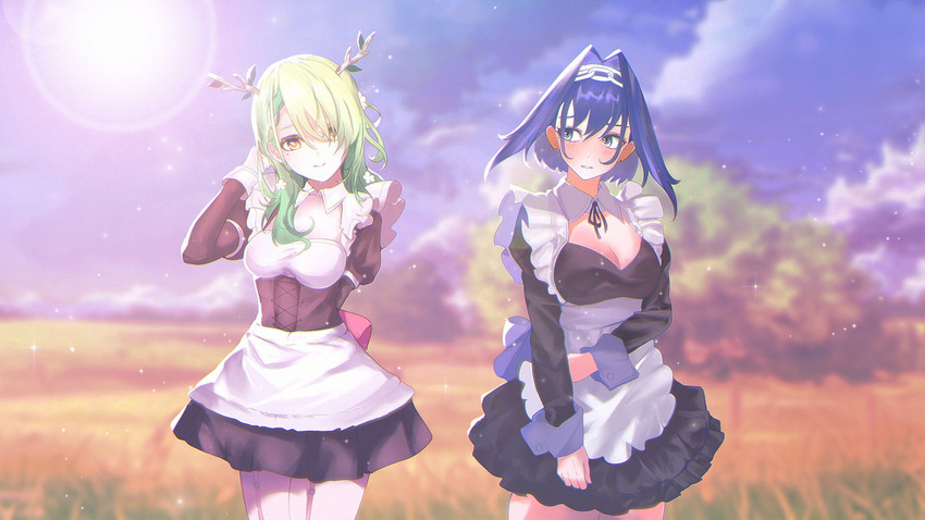 ouro kronii and ceres fauna (hololive and 1 more) drawn by sk_jynx
