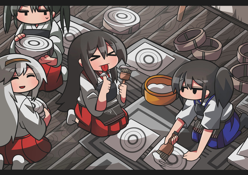 kaga, akagi, zuikaku, and shoukaku (kantai collection) drawn by kakuzatou_(koruneriusu)