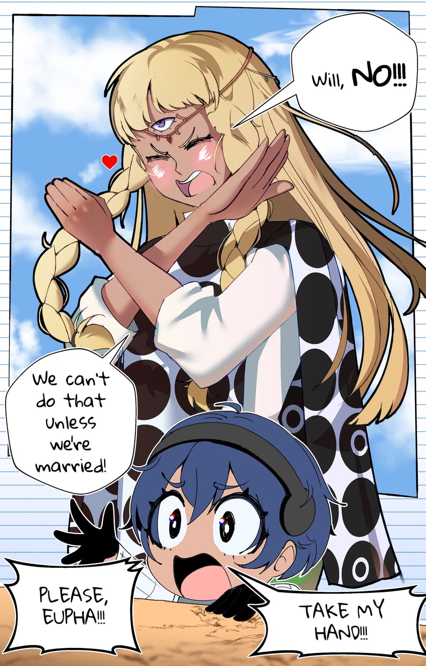 protagonist and eupha (metaphor: refantazio) drawn by gjh