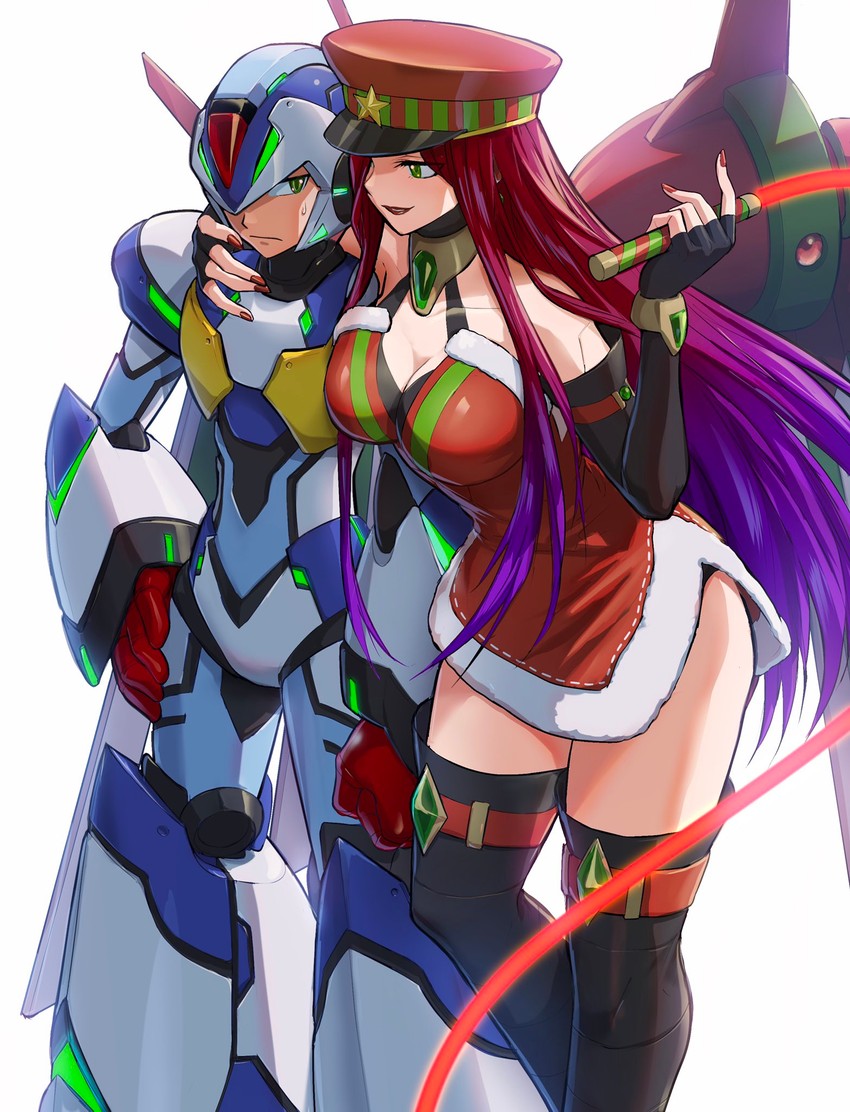 x and ferham (mega man and 3 more) drawn by hoshi_mikan