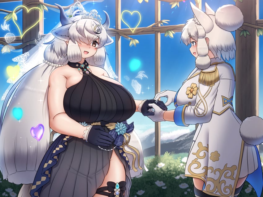 alpaca suri and yak (kemono friends and 1 more) drawn by mo23