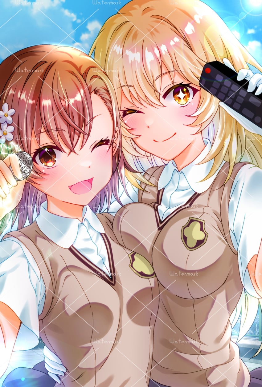 misaka mikoto and shokuhou misaki (toaru majutsu no index and 1 more) drawn by ka1009