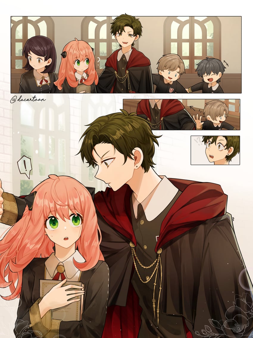 anya, damian desmond, and becky blackbell (spy x family) drawn by ducartoon
