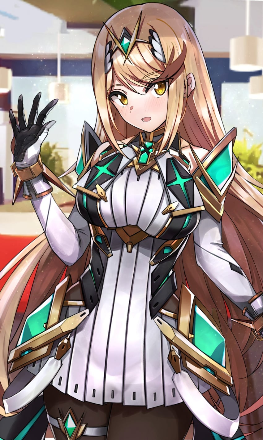 mythra (xenoblade chronicles and 2 more) drawn by nakazou2000