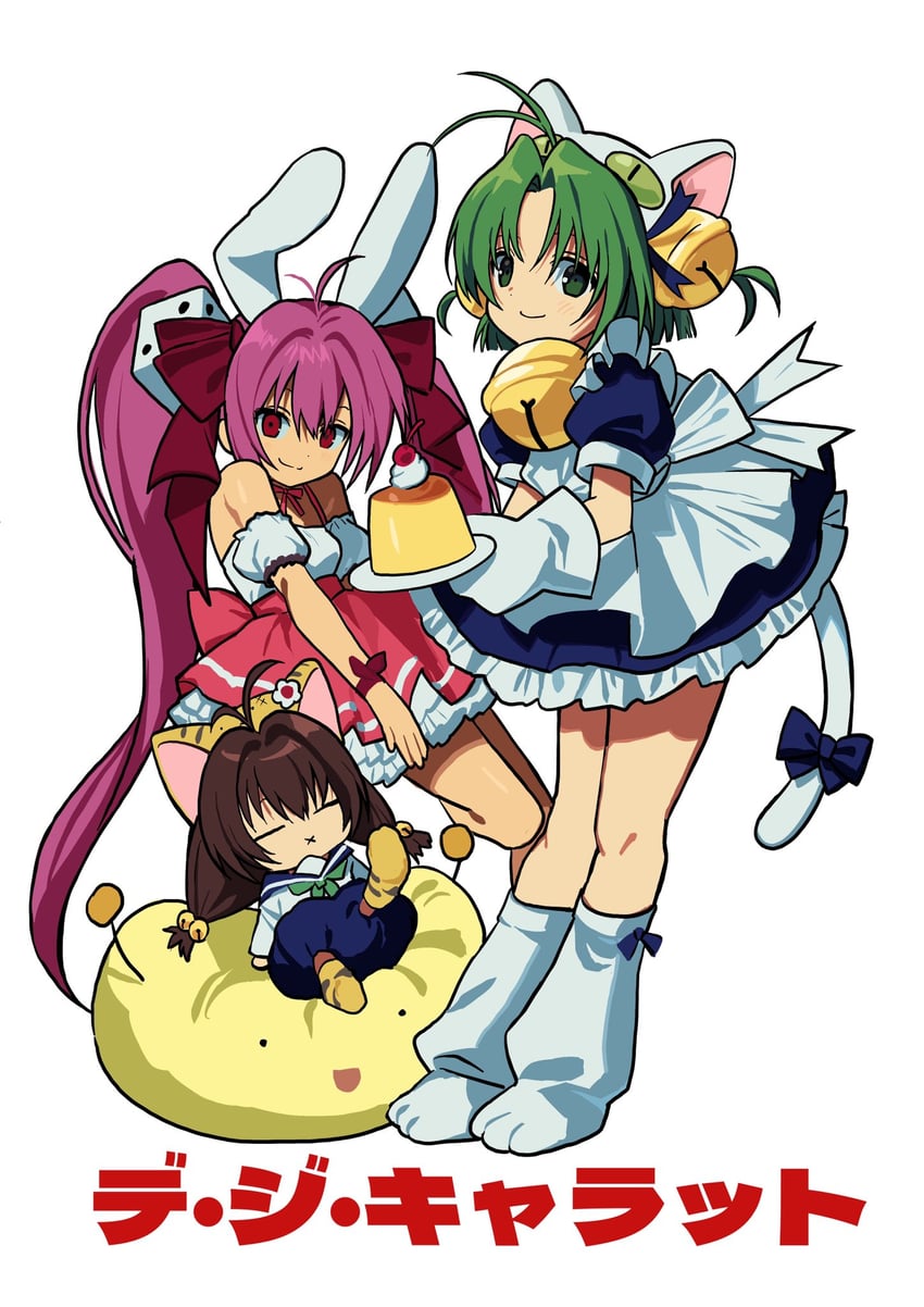 usada hikaru, dejiko, puchiko, and gema (di gi charat) drawn by betti_(xx_betti)