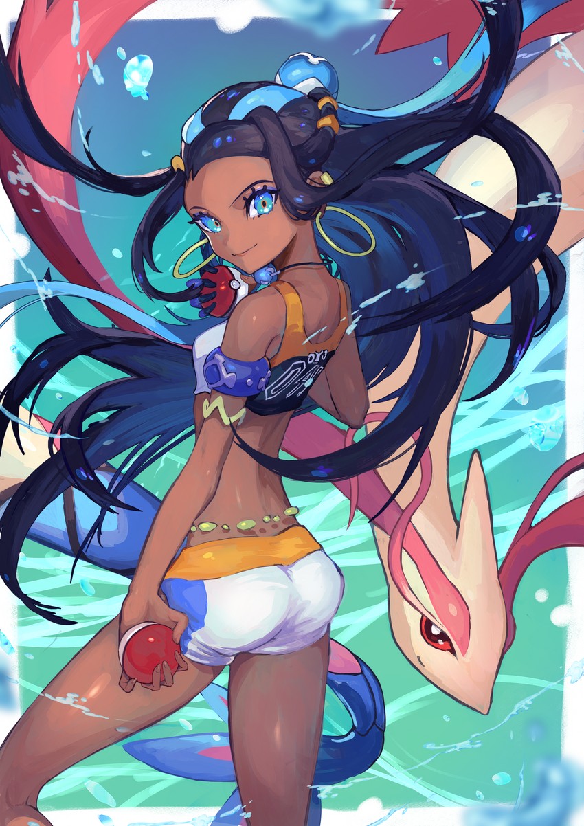 nessa and milotic (pokemon and 1 more) drawn by nijimaarc