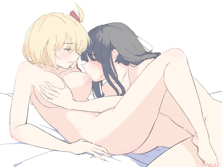 nishikigi chisato and inoue takina (lycoris recoil) drawn by daimyo0208