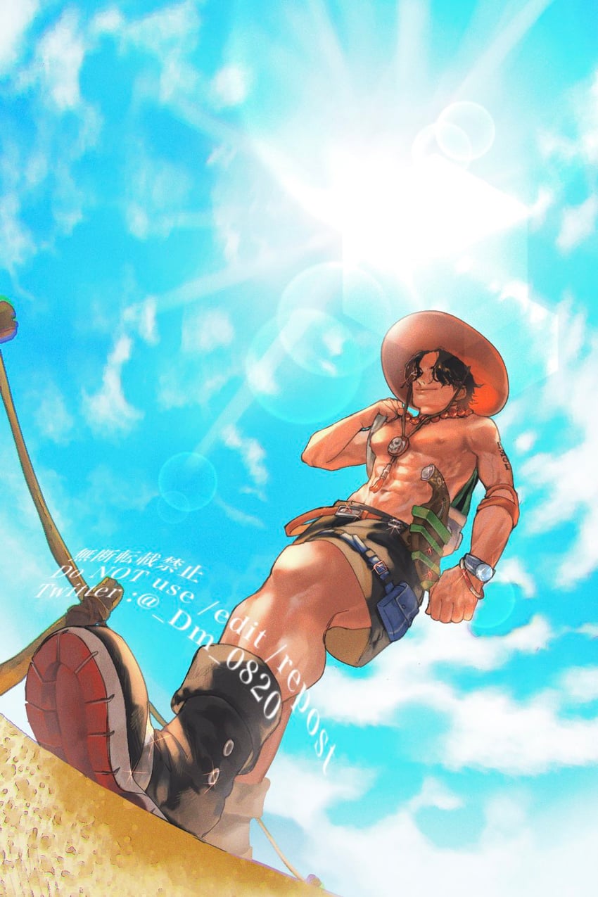 portgas d. ace (one piece) drawn by dm_0820