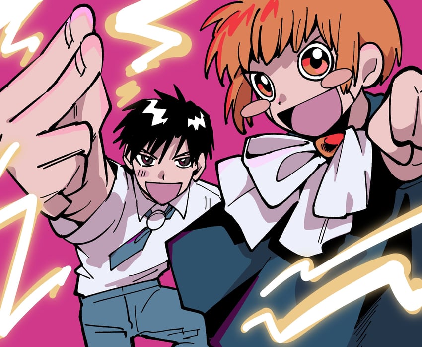 gash bell and takamine kiyomaro (konjiki no gash!!) drawn by amiri_ari