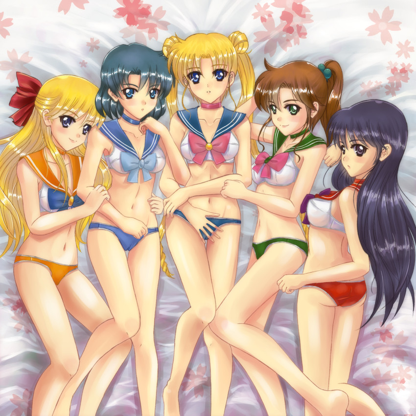 tsukino usagi, sailor moon, mizuno ami, aino minako, hino rei, and 5 more (bishoujo senshi sailor moon) drawn by sawwei005
