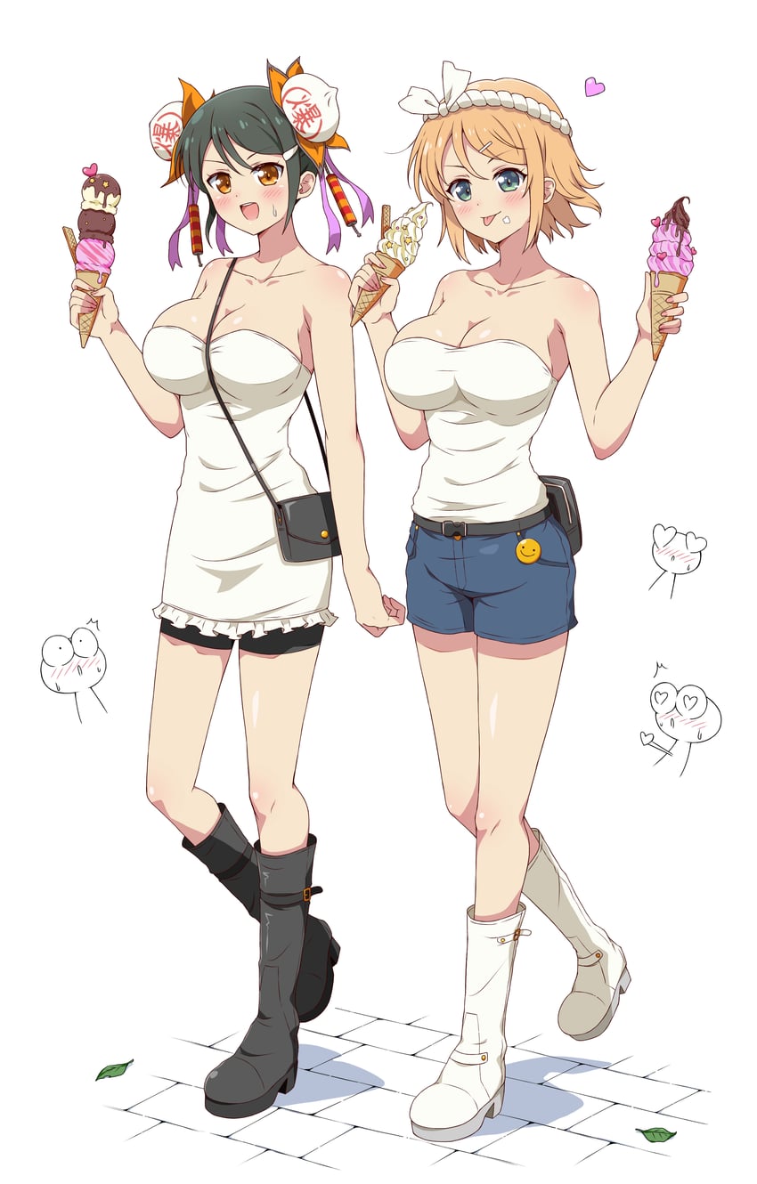 hanabi and meimei (senran kagura and 2 more) drawn by eggman_(ni_tamagoex)
