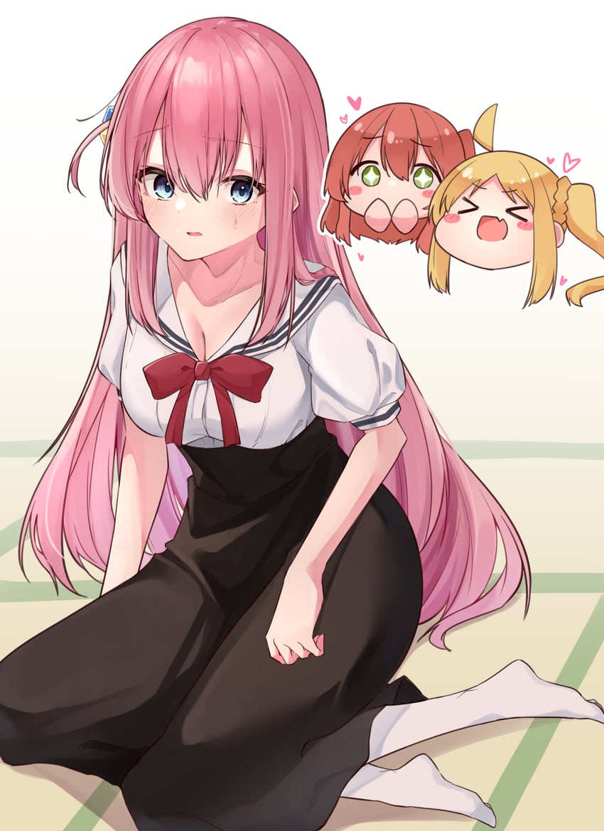 gotoh hitori, kita ikuyo, and ijichi nijika (bocchi the rock!) drawn by usa_otome