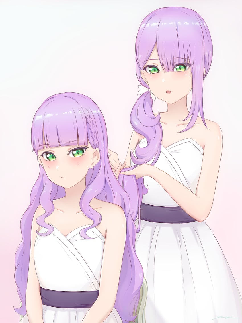wien margarete and wien margarete's sister (love live! and 1 more) drawn by kannogi
