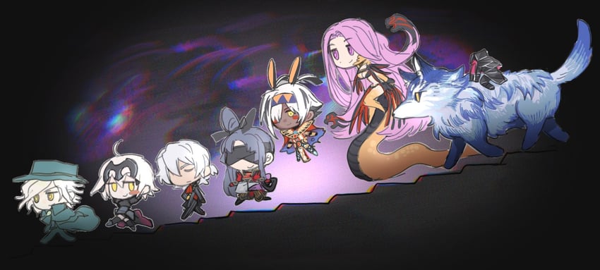 medusa, jeanne d'arc alter, nitocris, ushiwakamaru, edmond dantes, and 6 more (fate and 1 more) drawn by takustorage