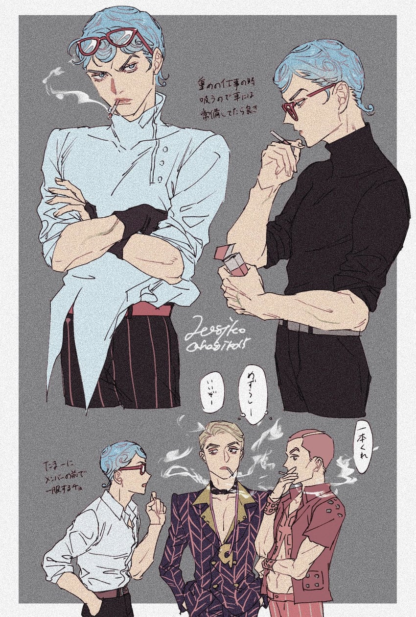 prosciutto, ghiaccio, and formaggio (jojo no kimyou na bouken and 1 more) drawn by hagiko15