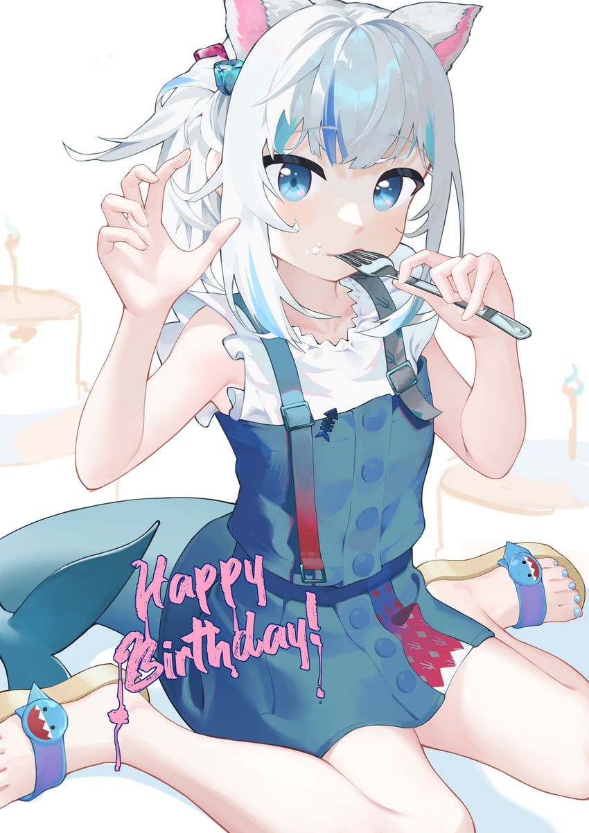 gawr gura (hololive and 1 more) drawn by wannatchears