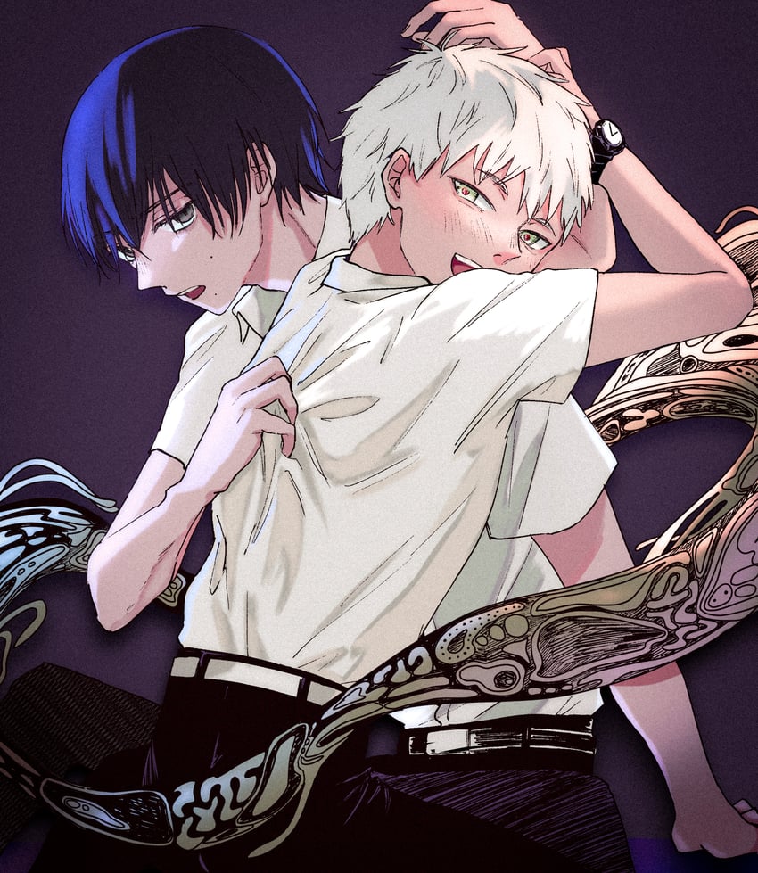 indou hikaru and tsujinaka yoshiki (hikaru ga shinda natsu) drawn by hitumeji