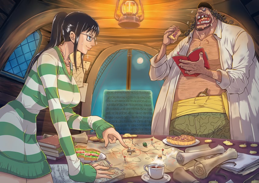 nico robin and marshall d. teach (one piece and 1 more) drawn by kakutou_oukoku