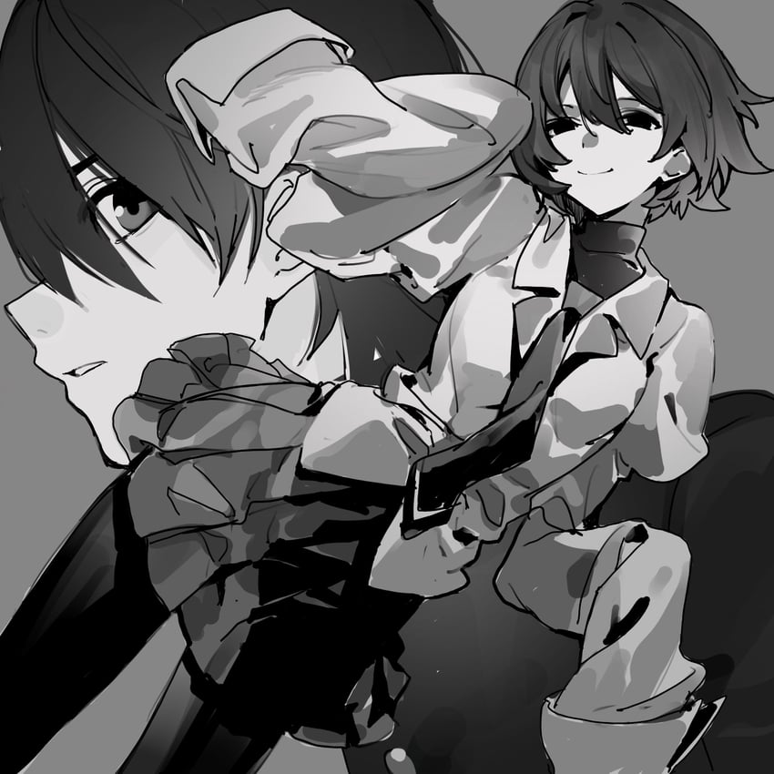 araragi koyomi and oshino ougi (monogatari and 1 more) drawn by sugimoto_(niboshiumai)