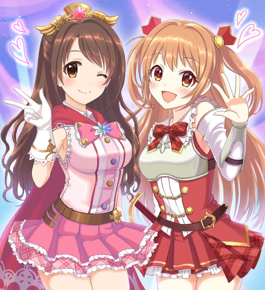 shimamura uzuki and nozomi (idolmaster and 3 more) drawn by tomato_(kiiroitomato33)