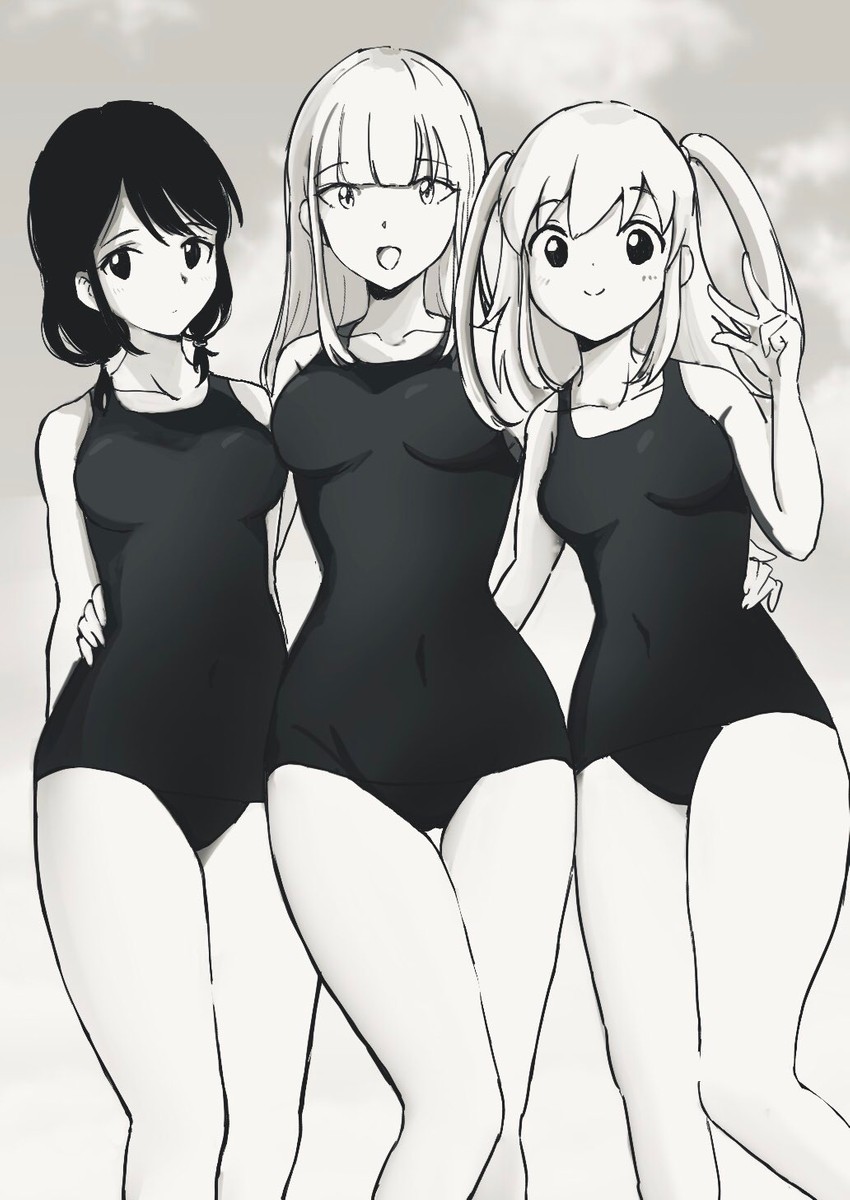 tamura yuri, katou asuka, and nemoto hina (watashi ga motenai no wa dou kangaetemo omaera ga warui!) drawn by kajino_(aosansai)