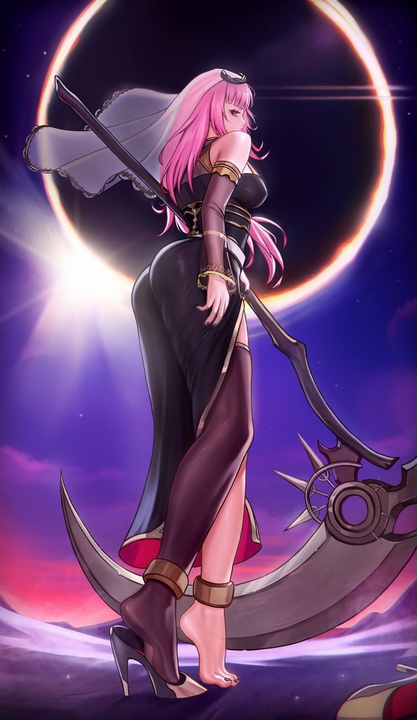 mori calliope (hololive and 1 more) drawn by puppnet