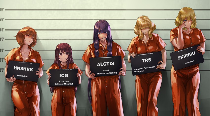 alice margatroid, patchouli knowledge, ichigo, hinase, taisa, and 2 more (touhou and 1 more) drawn by megafaiarou_(talonflame_810)