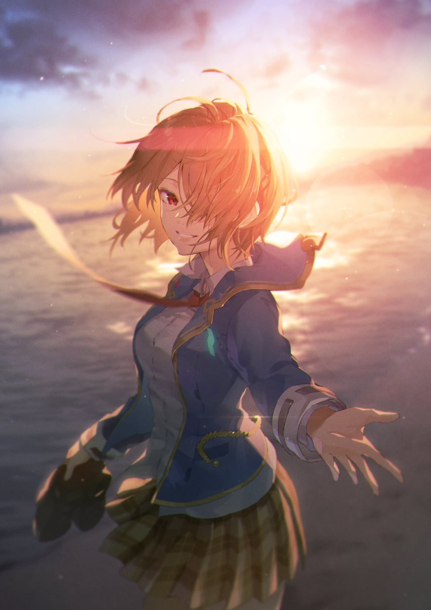 kayamori ruka (heaven burns red) drawn by aoi_momo