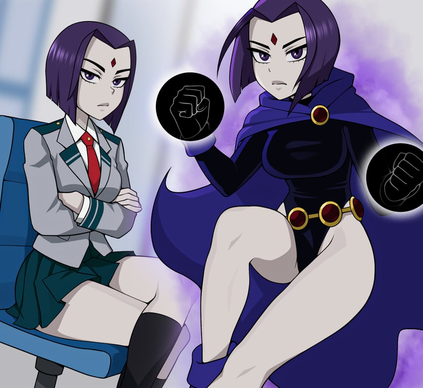 raven (boku no hero academia and 2 more) drawn by loodncrood