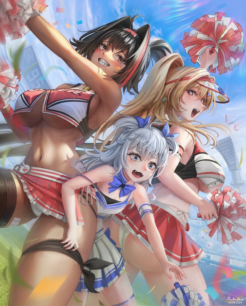 bay, clay, and poli (goddess of victory: nikke) drawn by peaceterzero