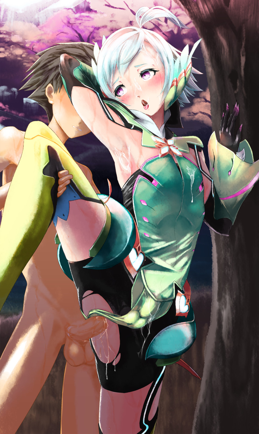 rex and floren (xenoblade chronicles and 1 more) drawn by afun