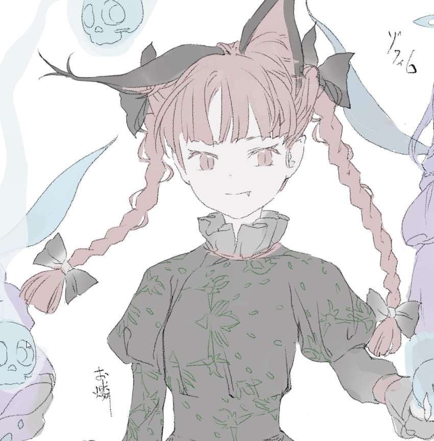 kaenbyou rin and zombie fairy (touhou) drawn by shihou_(g-o-s)
