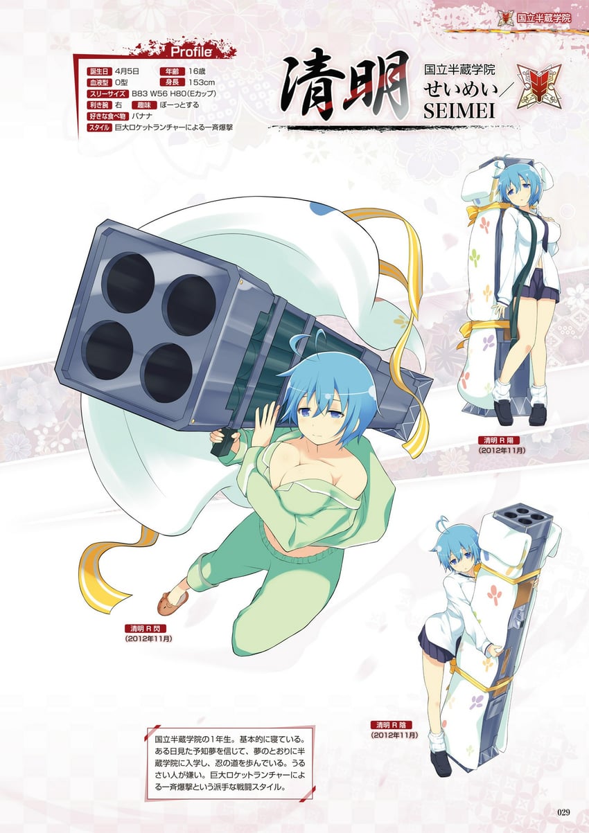 seimei (senran kagura and 1 more) drawn by yaegashi_nan