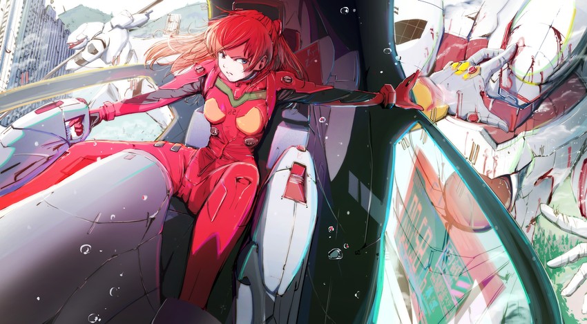 souryuu asuka langley and mass production eva (neon genesis evangelion and 1 more) drawn by shinji85