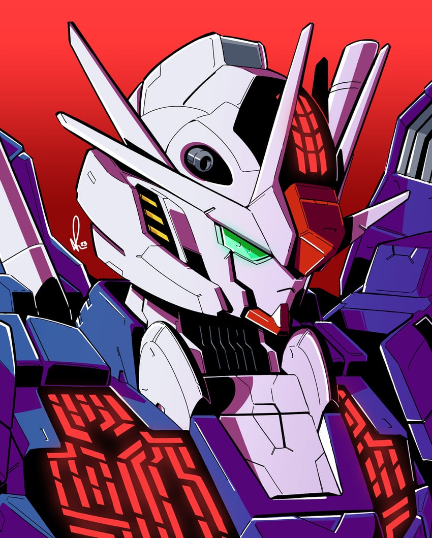 gundam aerial and gundam aerial rebuild (gundam and 1 more) drawn by alex_(apdoodles)