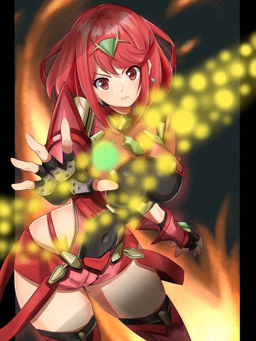 pyra (xenoblade chronicles and 1 more) drawn by highena