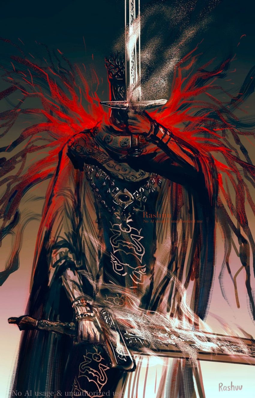 pontiff sulyvahn (dark souls and 1 more) drawn by rashuu