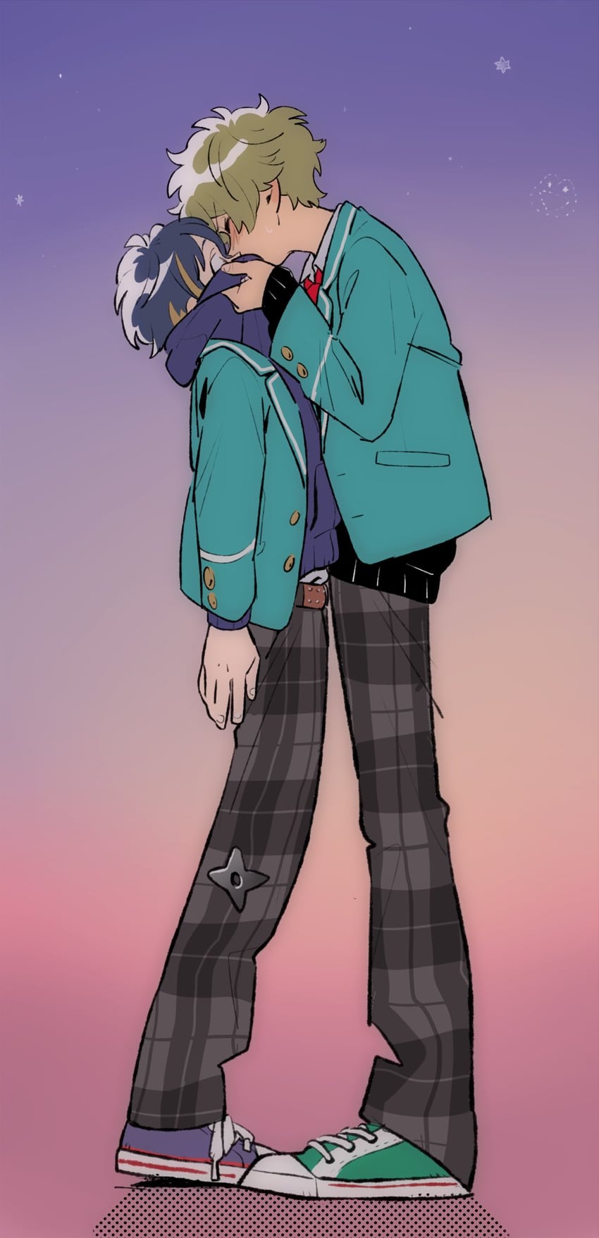 sengoku shinobu and takamine midori (ensemble stars!) drawn by mochi_eoh