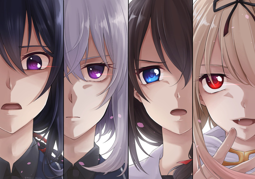 shigure, yuudachi, shigure kai ni, yuudachi kai ni, namazuo toushirou, and 1 more (kantai collection and 1 more) drawn by nogamibami
