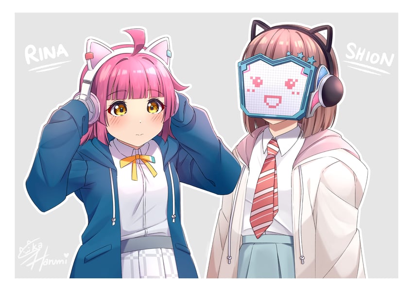 tennoji rina and sasaki shion (love live! and 2 more) drawn by ska.harumi