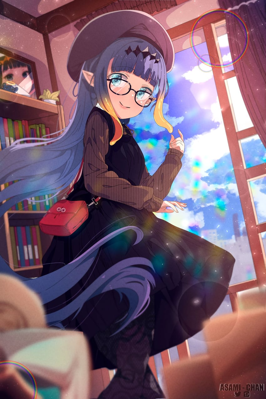ninomae ina'nis (hololive and 1 more) drawn by asami-chan