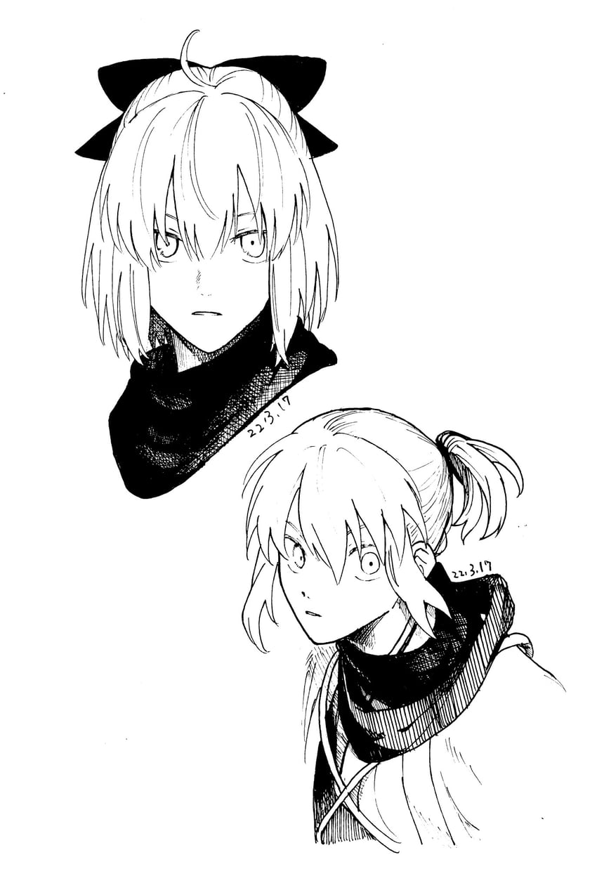 okita souji (fate and 1 more) drawn by noz_2to
